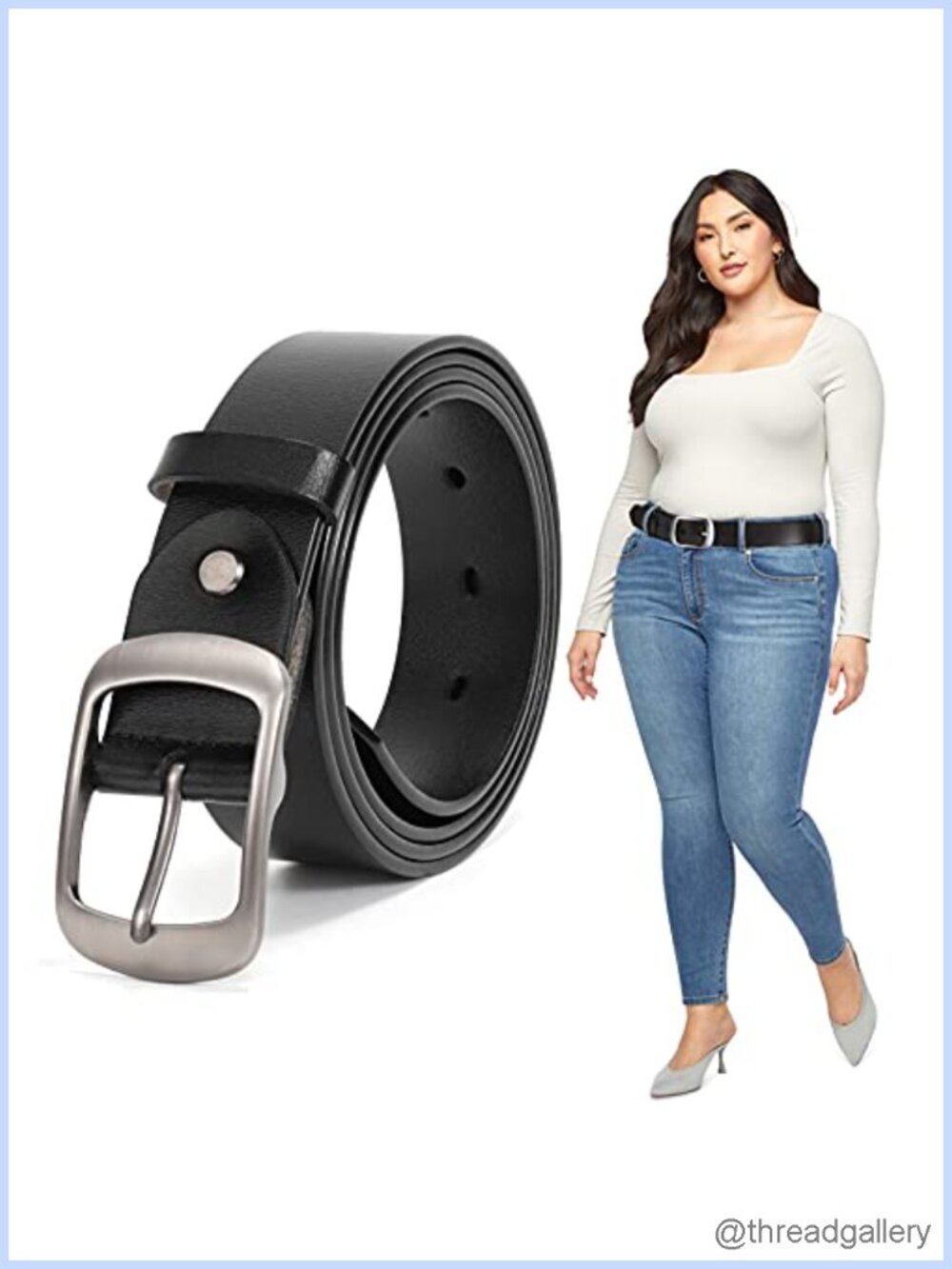 Plus Size Leather Belt Metal Pin Buckle Waist Belt for Jeans Pants